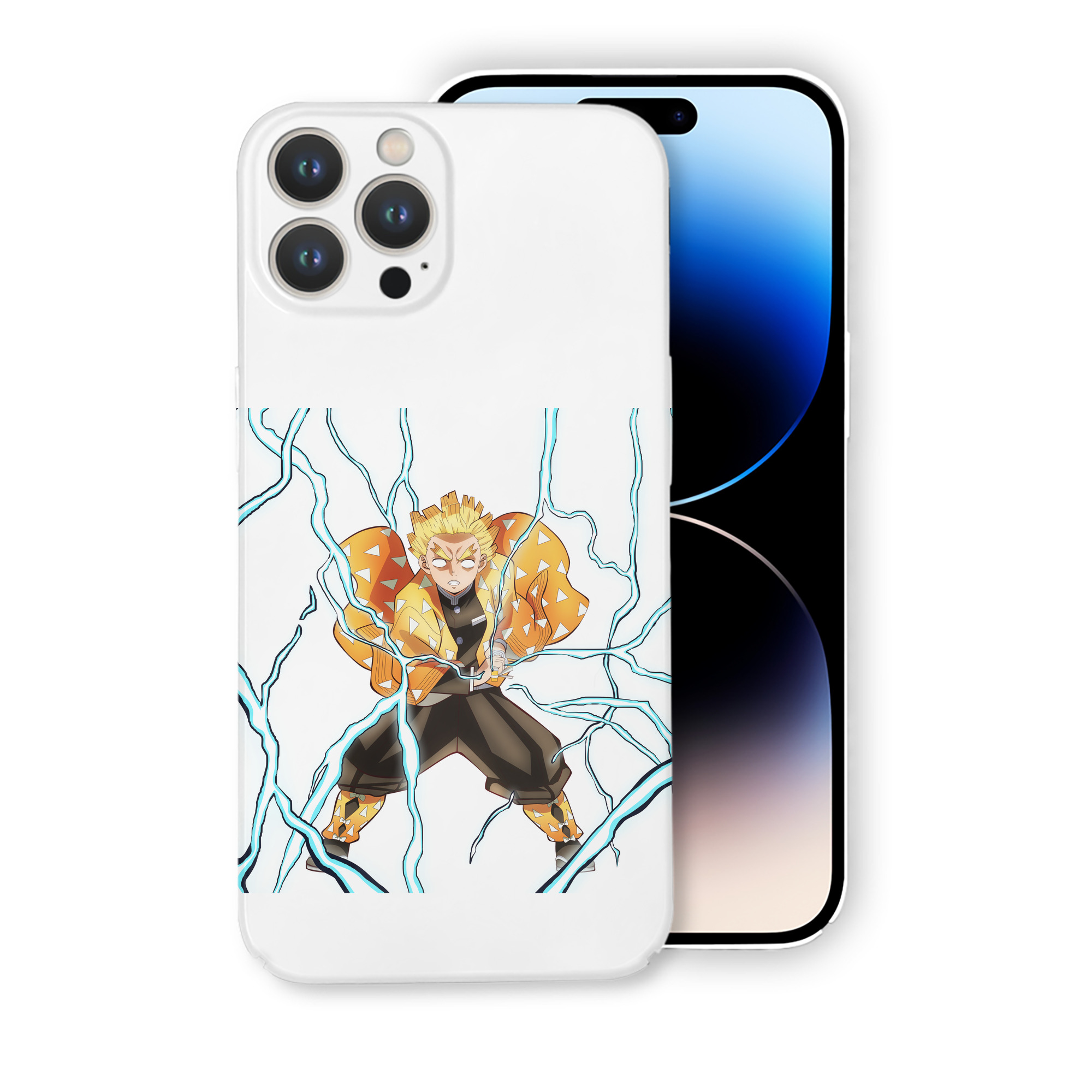 （画像用） 鬼滅の刃（きめつのやいば）我妻 善逸／あがつま ぜんいつ Agatsuma Zenitsu 【iPhone 14シリーズ対応】ハードケース